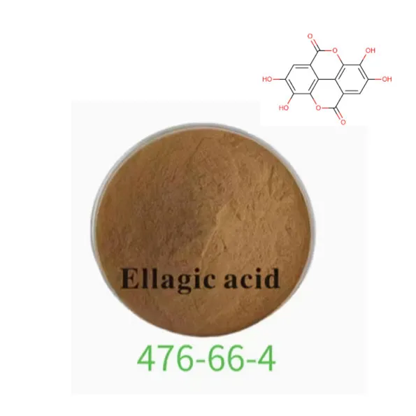 Asid Ellagig Deunyddiau Crai Cosmetig Powdwr 98% Cas 476-66-4