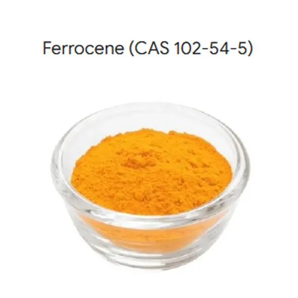 Purdeb uchel 99% powdr ferrocene ar gyfer ychwanegyn tanwydd Cas 102-54-5